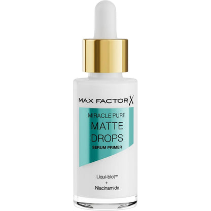 306773 - MAX FACTOR Miracle Pure Matte Drops Serum Primer, bazë hidratuese me niacinamidë dhe cika, 30 ml