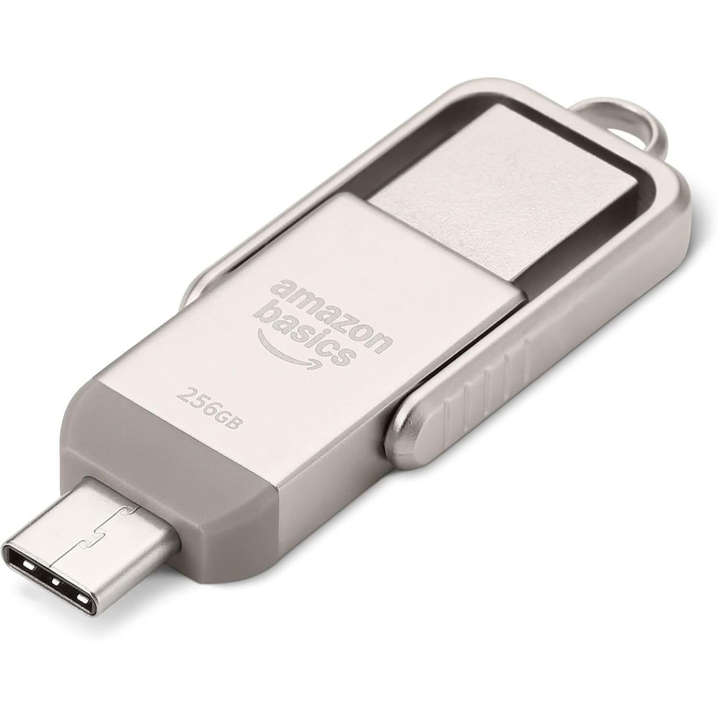 266681 - AMAZON BASICS Njësi flash USB, 256 GB, USB-C dhe USB-A, ngjyrë shampanje