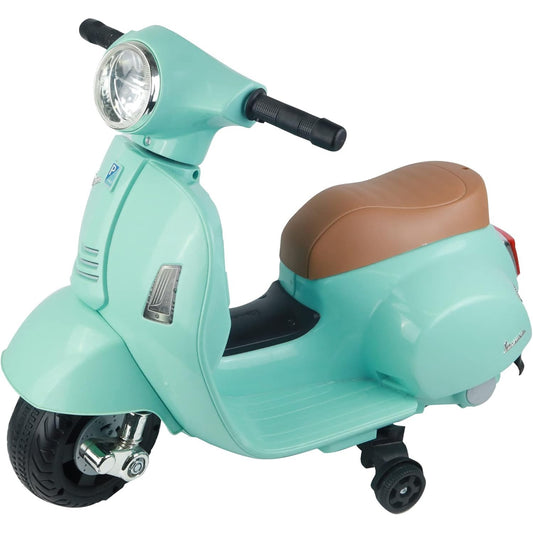 50066 - TURBO CHALLENGE - Skuter Elektrik Vespa Gts, 119151, Ngjyra Aqua Green, Kapacitet Maksimal 25kg, Materiali Plastikë, Bateri e Karikueshme, Përshtatshëm nga 24 Muaj+