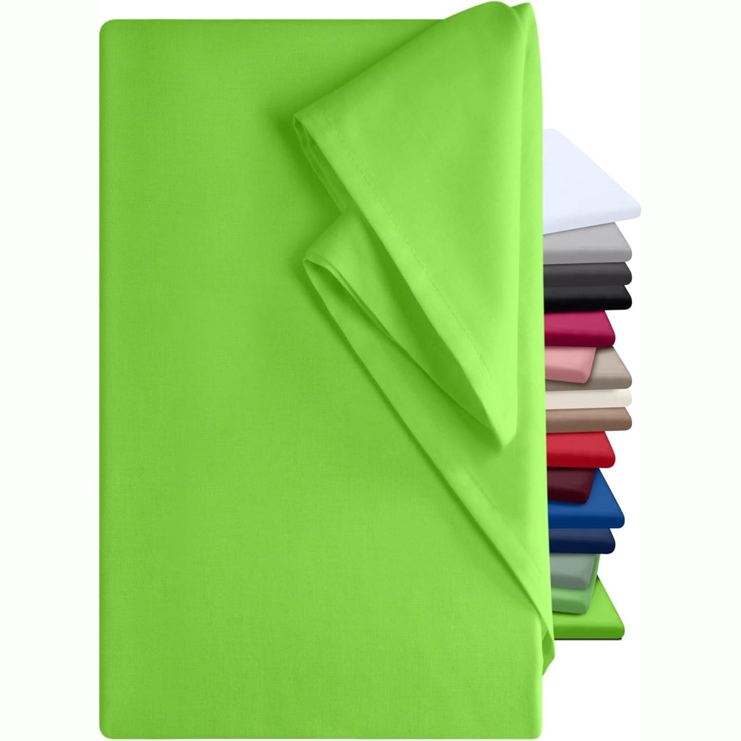 168603 - NPLUSEINS - Çarçaf Elastik, 100% Pambuk, 150x250cm, Jeshile Molle, Ideal për Verandë, Udhëtime, Kamping dhe si Mbulesë Tavoline
