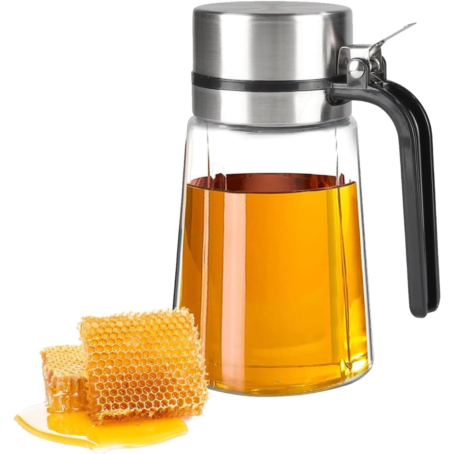 202243 - ZOEQIDE Dispensues Shurupi prej Qelqi 400ml me Grykë Çeliku Inox dhe Kapak Që Nuk Pikohet – Enë Transparente për Bar Kafeje dhe Kuzhinë