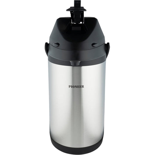 135273 - PIONEER Termosi prej çeliku Inox, 5.0L, me Levë dhe Shishe e Papërshkueshme nga Rrjedhjet, Për Pije të Nxehta dhe të Ftohta, Dozator Pijesh me Pompë për Evente