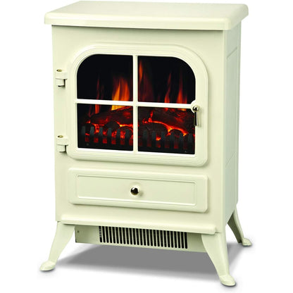 167037 - DE VIELLE CLASSIC Sobë Elektrike, Materiale Plastike, Ngjyra Krem, Dimensione 41.5cm x 28cm x 54cm