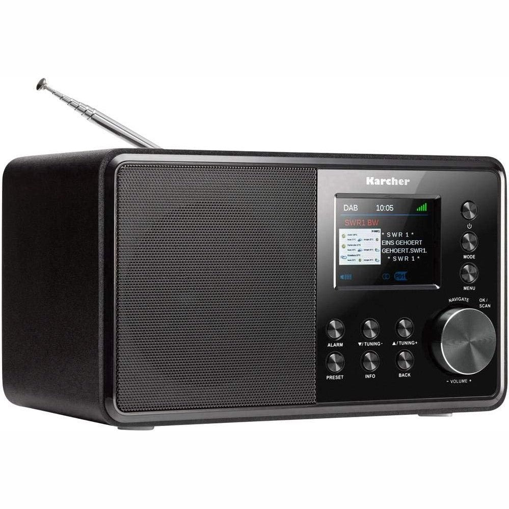 299226 - KARCHER Radio DAB 3000, DAB+/FM-RDS, AUX-IN, Orë me Zile, Alarm të Dyfishtë, E Zezë