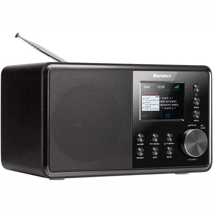 299226 - KARCHER Radio DAB 3000, DAB+/FM-RDS, AUX-IN, Orë me Zile, Alarm të Dyfishtë, E Zezë