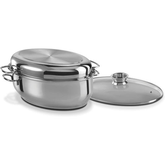 226116 - Pjekje me shumë funksione GSW 3 në 1, çelik inox, 8.5 litra, rezistent ndaj ndryshkut, argjend