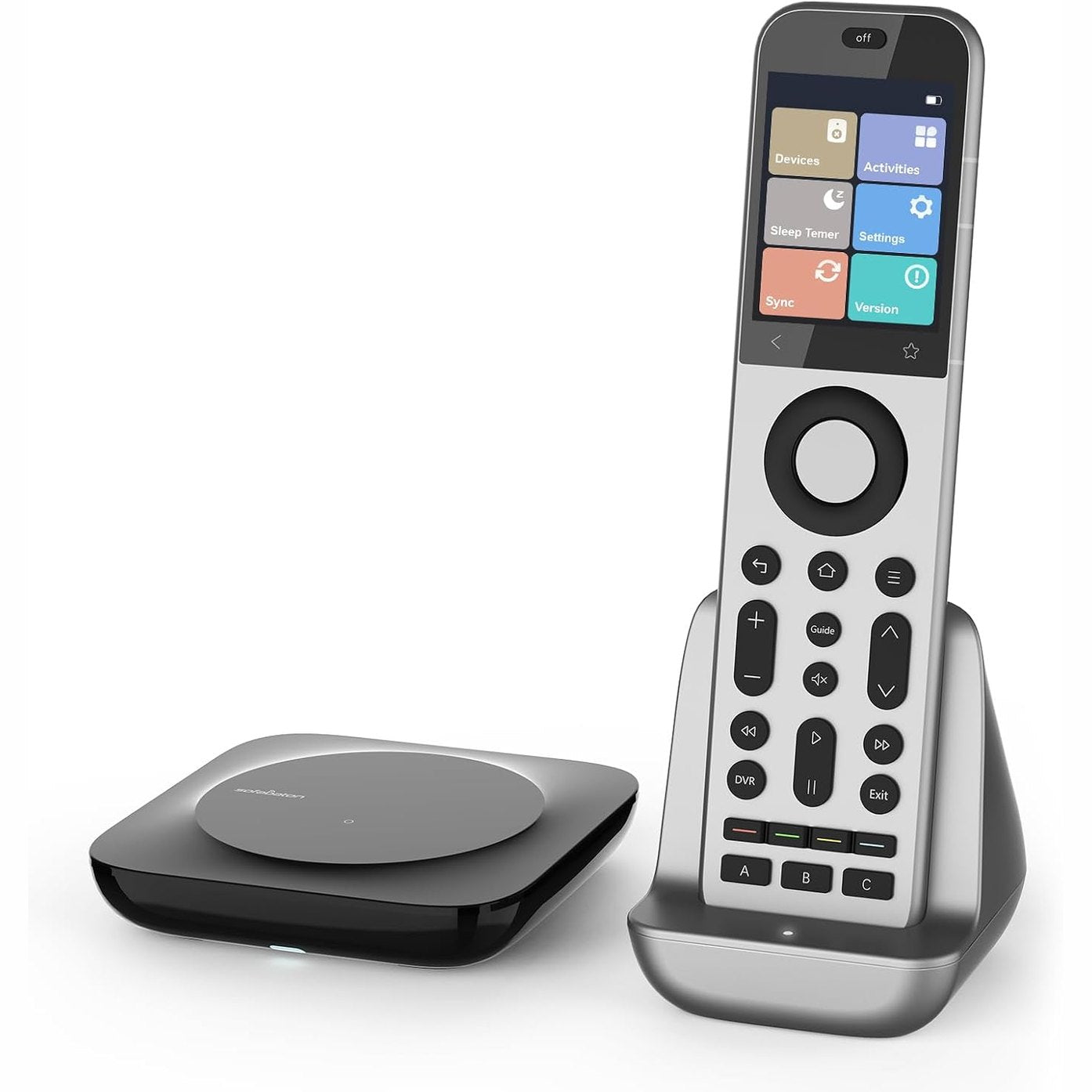 276012 - SOFABATON X2, Telekomandë universale me qendër dhe stacion karikimi, Pajtueshmëri me TV, Alexa, Google Assistant, Wi-Fi, Bluetooth, IR
