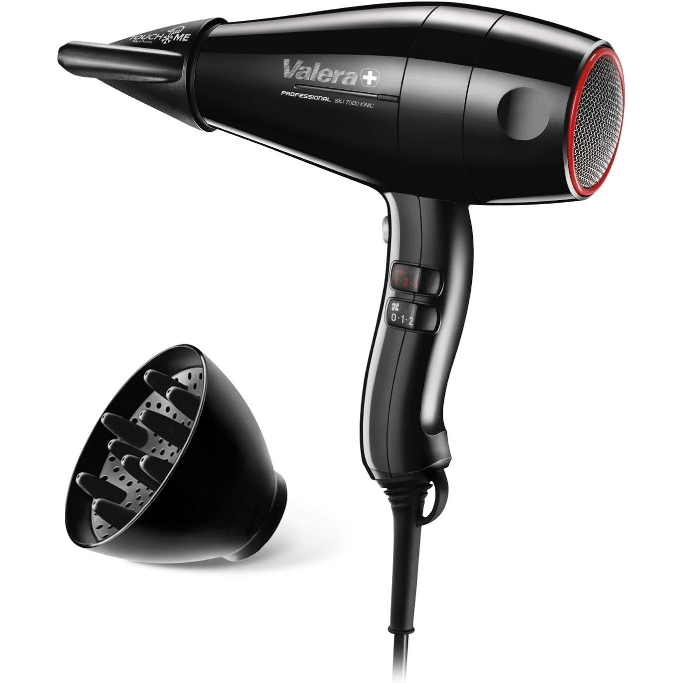 315363 - Tharëse flokësh Swiss Silent Jet Light 7500, 2000 W, motor PM-Pro, 3 cilësime temperature, gjenerator jonesh, kabllo fleksibël
