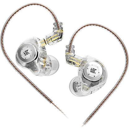 266987 - KEEPHIFI Kufje KZ EDX Pro IEM në vesh - Kufje stereo Dual DD HiFi për tingull, skenë dhe lojëra për këngëtarë audiofilë (të bardha, pa mikrofon)