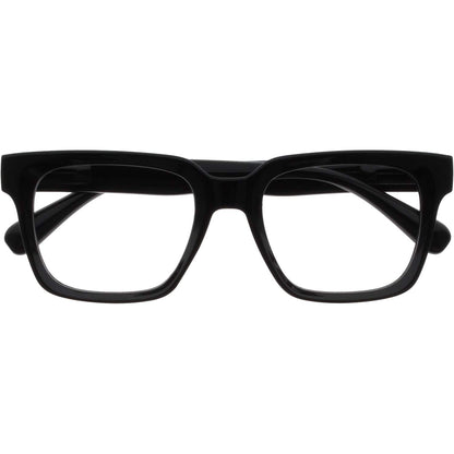 321885 - OPULIZE Syze me Filtër Drite Blu për Burra dhe Gra - Lente Transparente - Anti-reflektuese - Mbrojtje UV400 - Kornizë e Madhe Drejtkëndëshe - +0.00