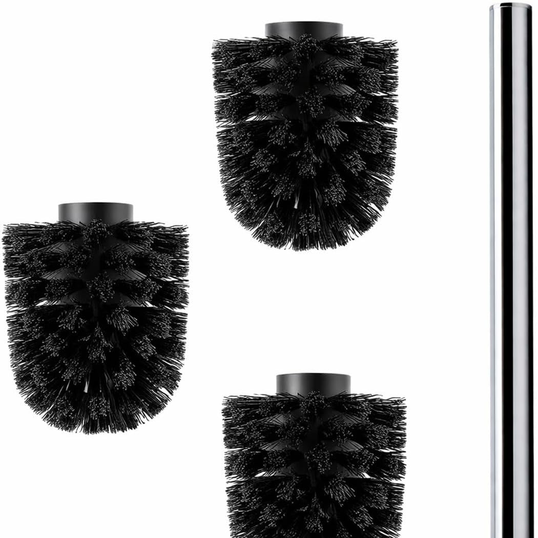 224292 - DALOUAL - 3 X KOKA ZËVENDËSUSE PËR FURÇA TUALETI Ø 6.5 CM + 1 X DOREZË ÇELIK INOKS 26.5 CM