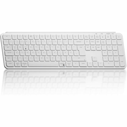 276387 - KEYCHRON B6 PRO TASTIERË ULTRA E HOLLË PA TEL, 2.4 GHz/Bluetooth 5.2, PARAQITJE 100% GJERMANE-ISO, JETËGJATËSI E GJATË E BATERISË, E PROGRAMUESHME ME ZMK, E PAJTUESHME ME MAC, WINDOWS DHE LINUX, E BARDHË FILDISHI