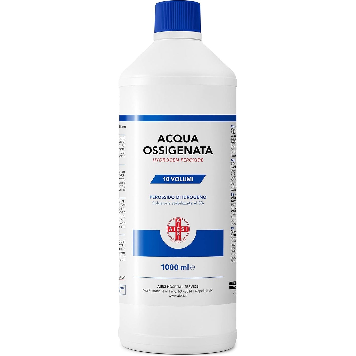 272486 - AIESI® Dezinfektant Hidrogjen Peroksid FU, 1000 ml, me kapak të sigurt për fëmijë, Prodhuar në Itali
