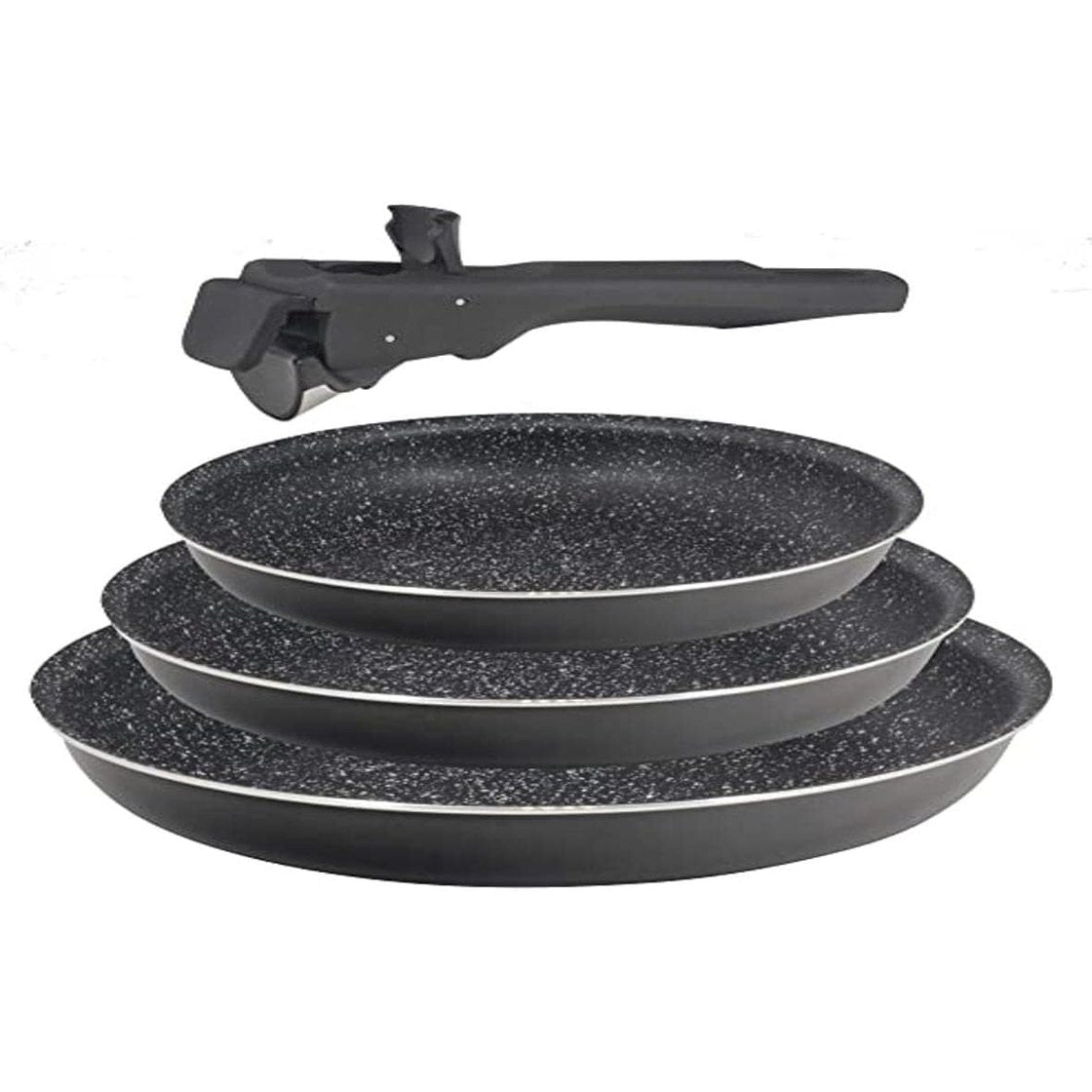 255629 - BERGNER Set Tiganësh me 3 Pjesë, Alumini i Presuar dhe Jo-Ngjitës, 20, 24 dhe 28 cm, dorezë ergonomike, për të gjitha sobat dhe furrat