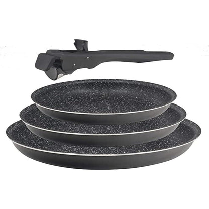 255629 - BERGNER Set Tiganësh me 3 Pjesë, Alumini i Presuar dhe Jo-Ngjitës, 20, 24 dhe 28 cm, dorezë ergonomike, për të gjitha sobat dhe furrat