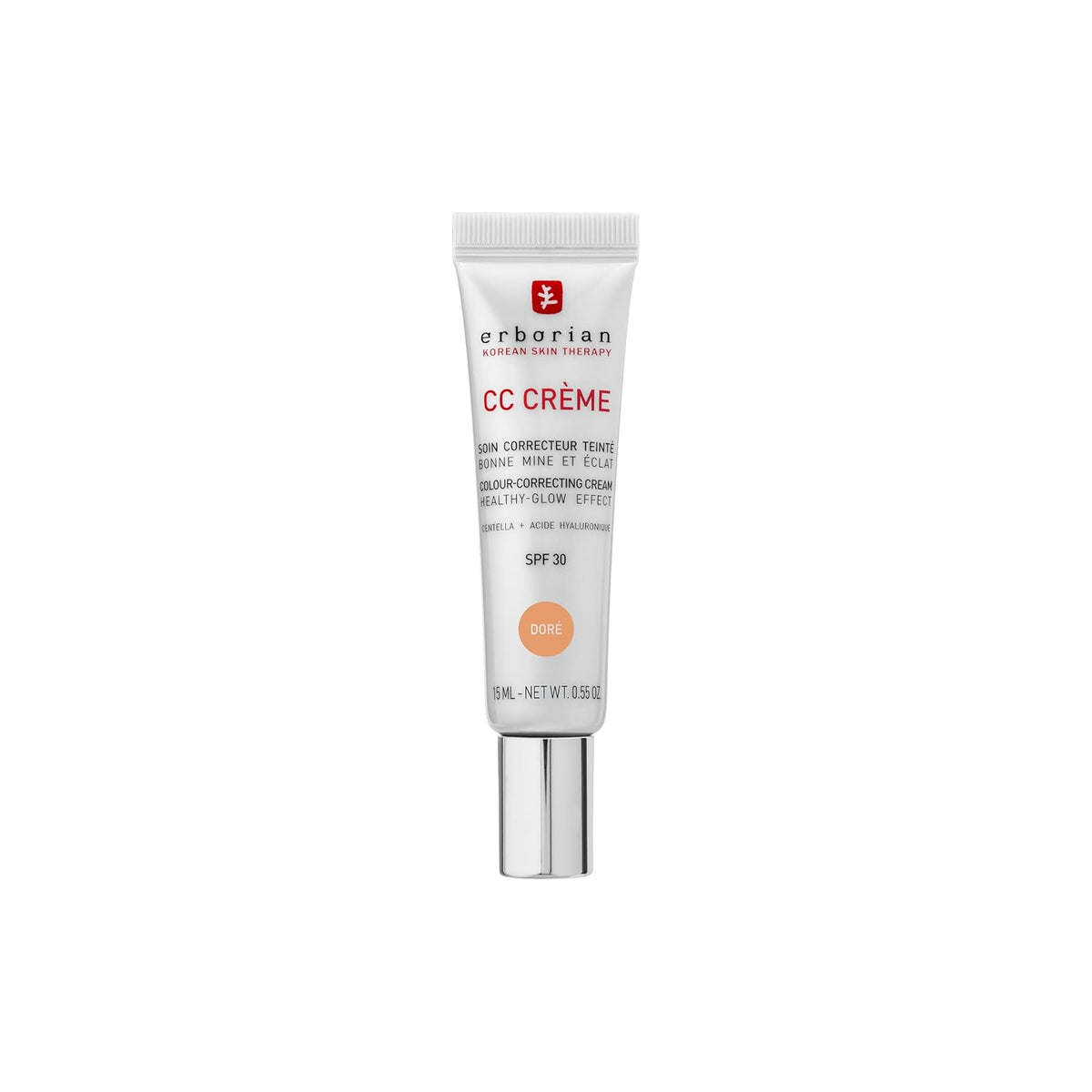 336444 - ERBORIAN - KREM CC CENTELLA ASIATICA, 15ml, krem dhe grim për fytyrën me përkufizim të lartë, SPF 30, kozmetikë koreane, nuanca Doré