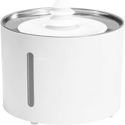 246761 - Amazon Basics Shatërvan për Pije për Mace, Çelik Inoks, 3 Filtra, 3 L, i Bardhë
