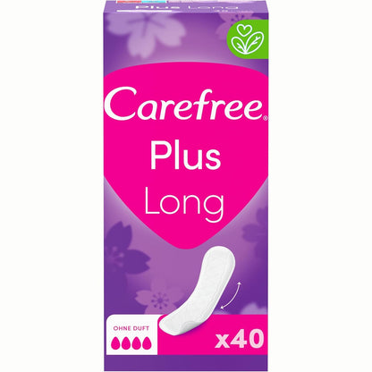 302663 - Carefree Plus Mbajtëse të gjata për të mbathura me bërthamë të përmirësuar, pa aromë, madhësia L, 40 copë