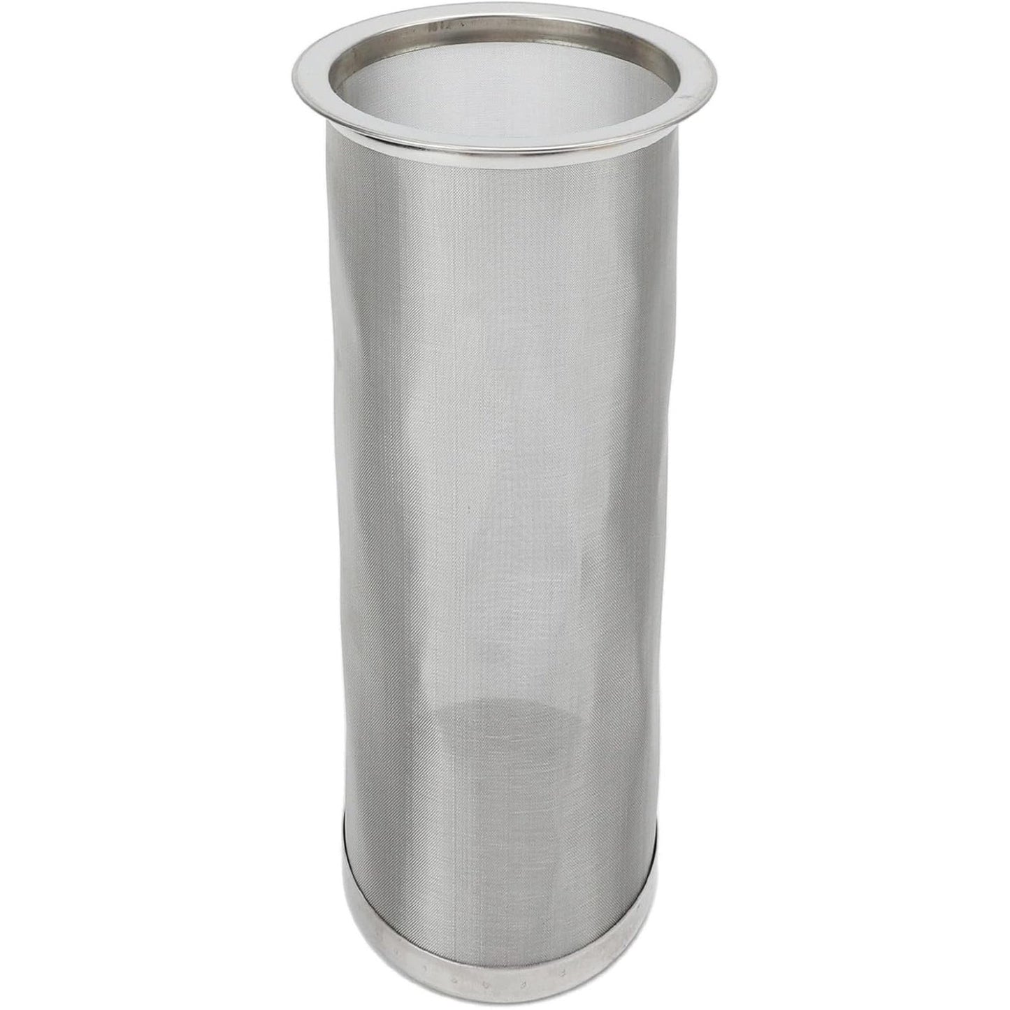 262433 - Filtër kafeje me përgatitje të ftohtë, makinë kafeje çeliku inox, filtër cilindrik me rrjetë me grykë të gjerë dhe guarnicion të bardhë për infuzion çaji dhe frutash (8x21cm/3.1x8.2in)