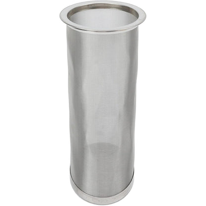 262433 - Filtër kafeje me përgatitje të ftohtë, makinë kafeje çeliku inox, filtër cilindrik me rrjetë me grykë të gjerë dhe guarnicion të bardhë për infuzion çaji dhe frutash (8x21cm/3.1x8.2in)