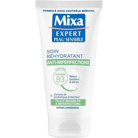 318216 - MIXA Expert Sensitive Skin - Trajtim 2-në-1 Hidratues Kundër Njollave - 50 ml