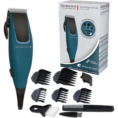 317406 - REMINGTON MAKINË PRERËSE FLOKËSH APPRENTICE, Teha çeliku inox vetëmprehëse, 5 krehëra udhëzues 3-18 mm, 1 krehër berberi, 1 furçë qafe, 1 furçë pastrimi, HC5020