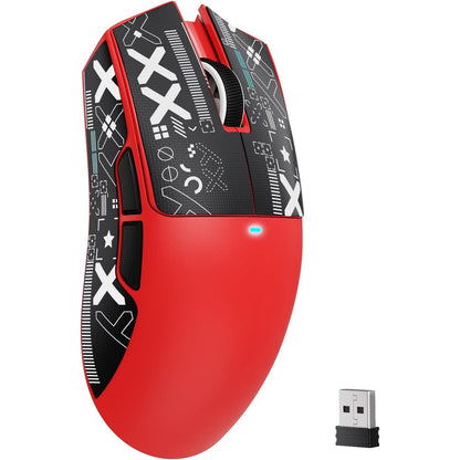 295832 - ATTACK SHARK Maus pa tel për lojëra X11SE, 63g, sensor PixArt PAW3311, 22000 DPI, BT/2.4 GHz/me tel, 1000Hz, 300mAh, Drajverë të dyfishtë, për PC/Xbox/Mac, i kuq