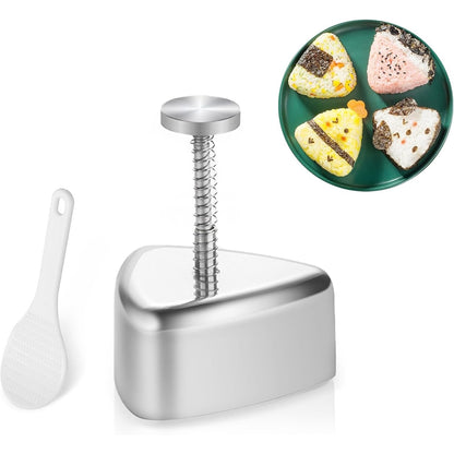 216623 - Formë Onigiri për përgatitjen e sushit, çelik inox, Set, Formë trekëndëshe Onigiri