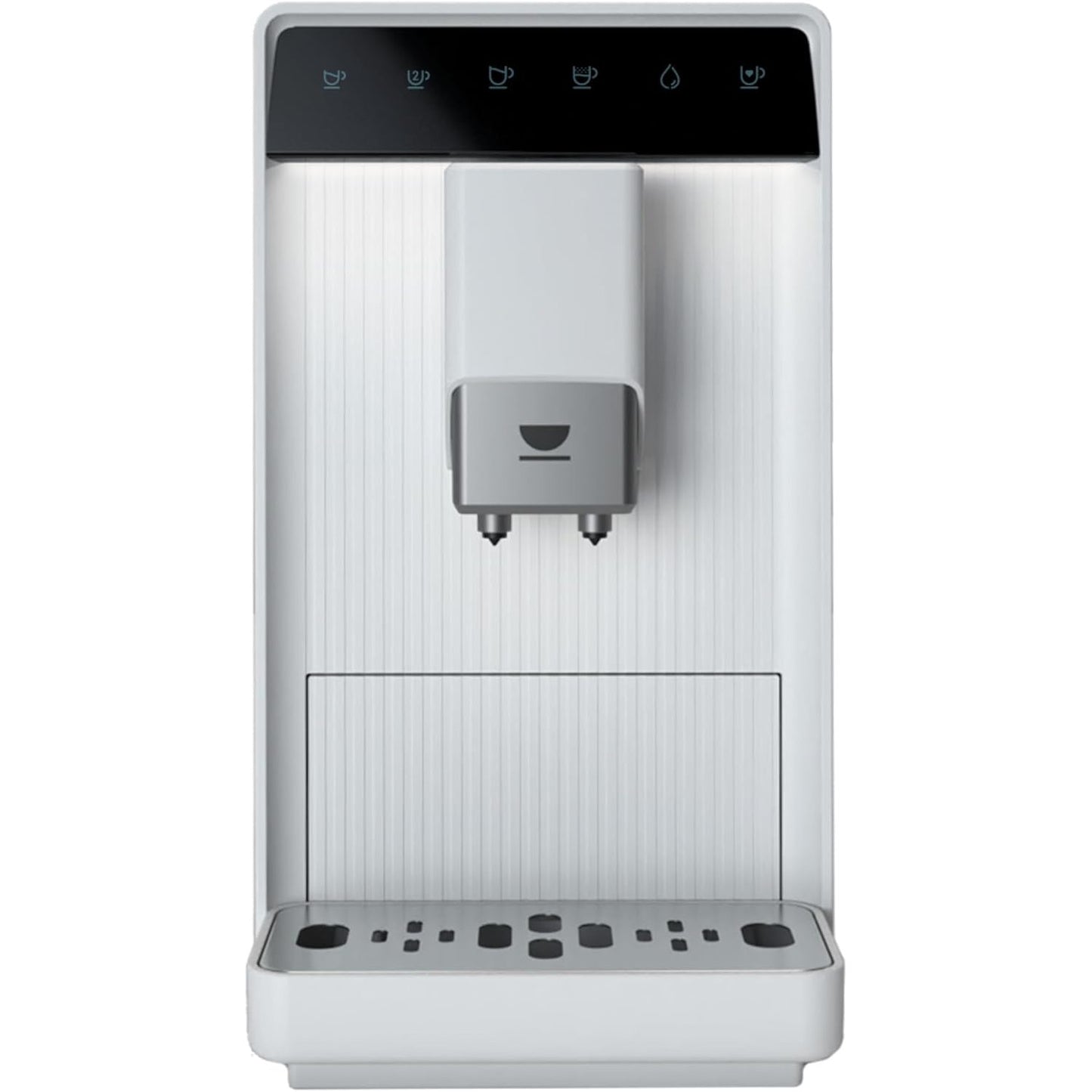 84046 - INCAPTO Makinë e Bardhë Kafeje Kompakte me Mulli, 19 Bar, Funksion për 2 Gota, Rezervuar Uji 1.5L, Sistem Ngrohjeje me Termobllok, Pastrim Automatik