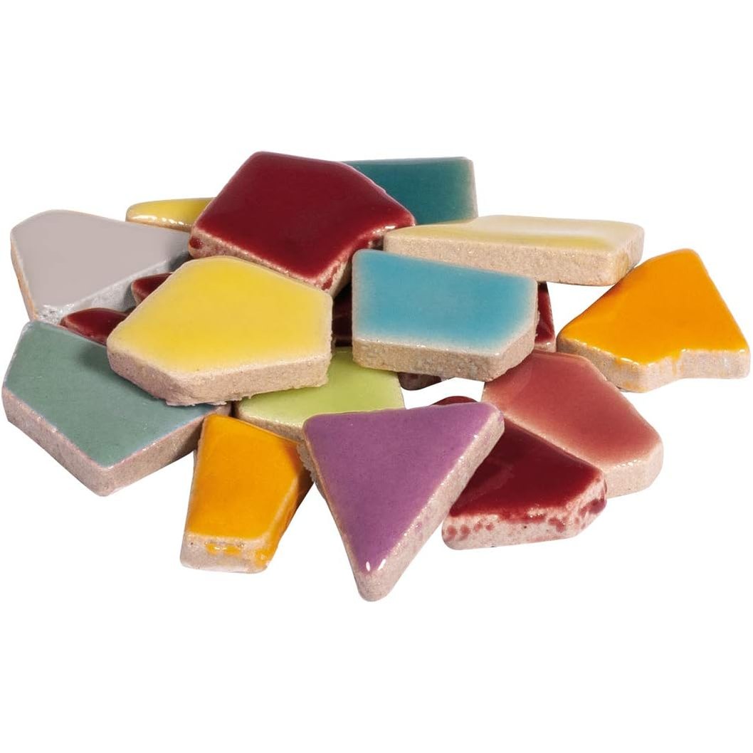 262321 - RAYHER - Përzierje Mozaiku Fun Ceramica, 500g, argjilë me xham të ngjyrosur, ngjyra ylberi