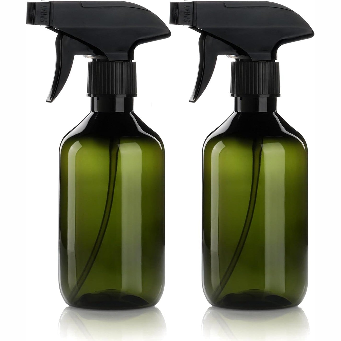 263989 - 2 copë Shishe Spërkatëse Uji Dore 300ml, plastike e ripërdorshme për pastrimin e bimëve dhe flokëve të kopshtarisë (jeshile e errët)