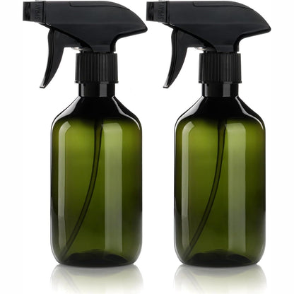 263989 - 2 copë Shishe Spërkatëse Uji Dore 300ml, plastike e ripërdorshme për pastrimin e bimëve dhe flokëve të kopshtarisë (jeshile e errët)