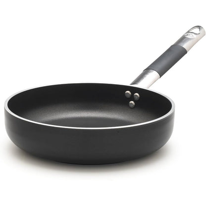 160634 - PENTOLE AGNELLI Tigan i Aluminit ALSC2111SSPIC32 Alblack, Trashësi 5mm, Bazë Induksioni 10mm, me Dorezë Çeliku Inox Tubulare 'Cool', 32cm, Ngjyra e Zezë