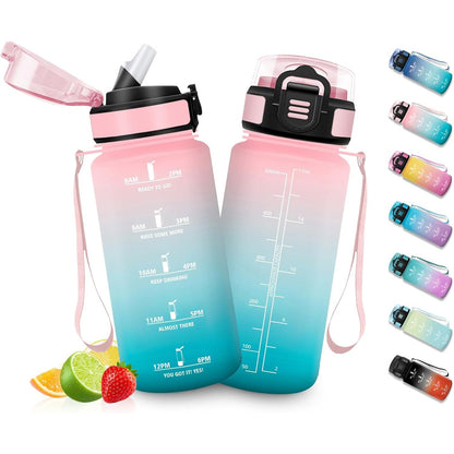 206185 - HONEYHOLLY Shishe Uji Sportive për Fëmijë, 500ml, Pa BPA, e Përshtatshme për Pije të Gazuara, me Kashtë, e Papërshkueshme nga Rrjedhjet, për Palestër, Shkollë, Çiklizëm