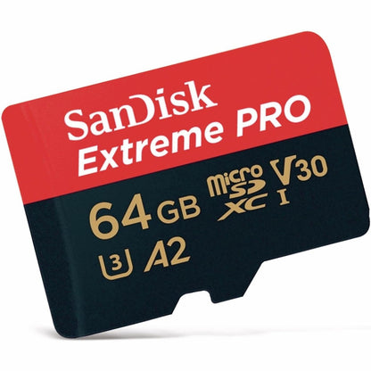 276776 - SANDISK Kartë Memorie Extreme Pro 64 GB microSDXC + Adaptor SD, Performancë e Lartë A2, 170 MB/s, Klasa 10, UHS-I, U3, V30