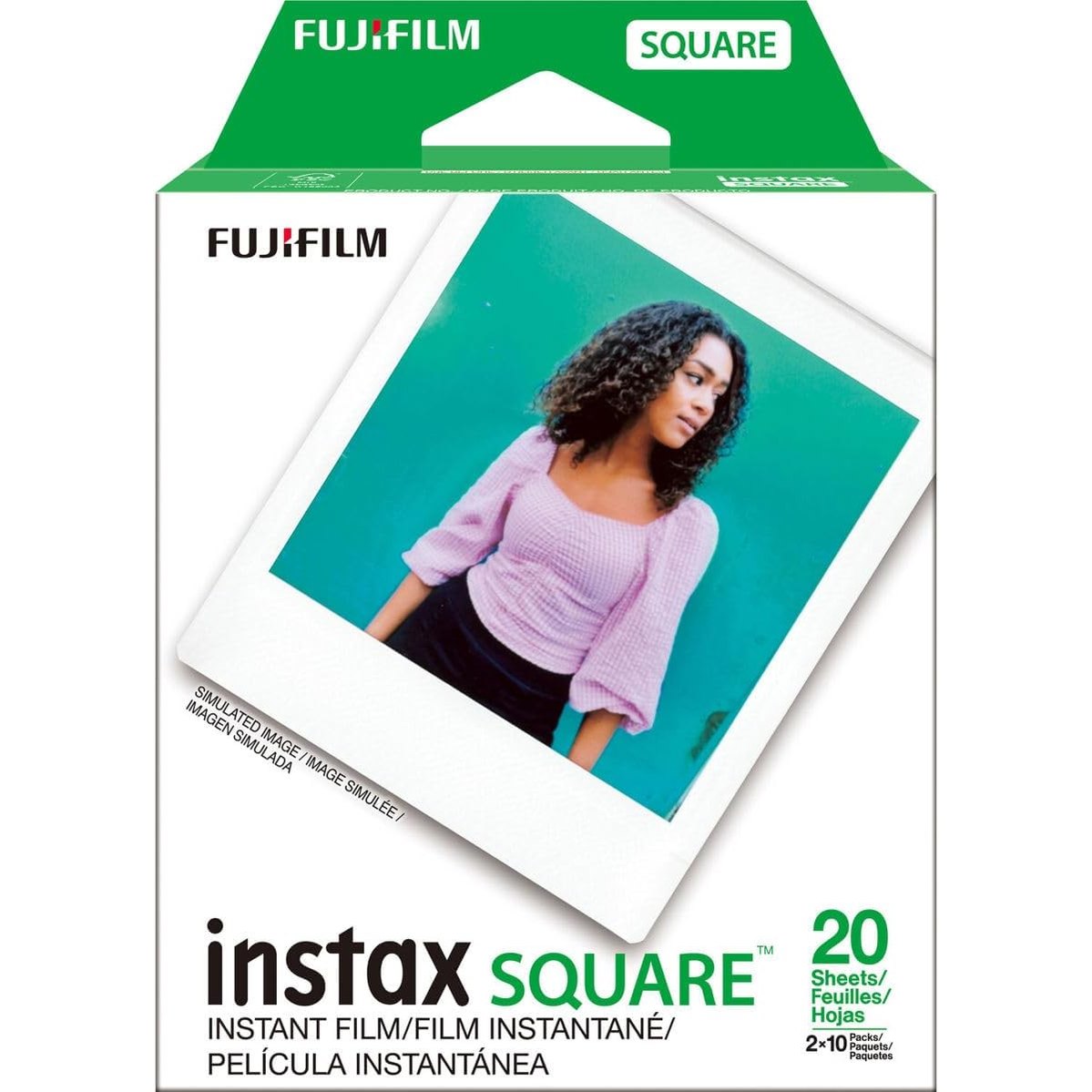 289945 - Fujifilm - Instant Film INSTAX Square Twin Pack, ISO 800, 2x10 Film me Bord të Bardhë