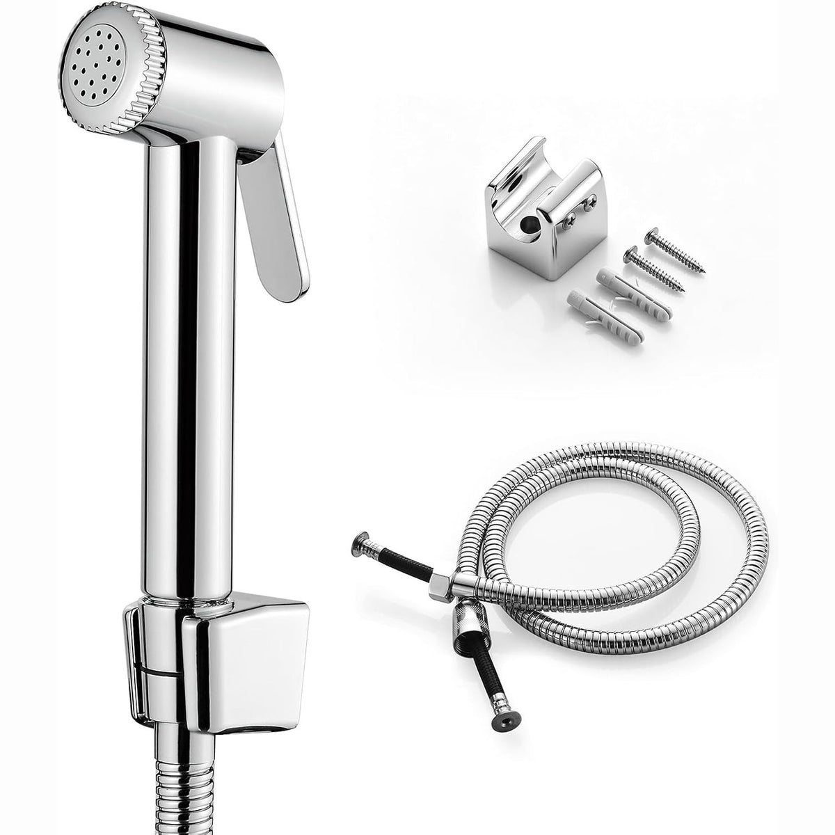 335013 - IBERGRIF Kit bide për tualete me krom, Tub 1.2 m