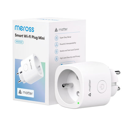 289087 - MEROSS Prizë inteligjente Matter (Tipi E), WiFi 16A, e pajtueshme me HomeKit, Alexa, Google Home, matje energjie për panelet diellore, kontroll me zë/telekomandë
