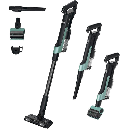 226001 - HOOVER Fshesë me korrent pa tel Ultra-Light HF201P me shkop, Furçë Turbo për kafshë shtëpiake, Teknologji Ultra Kompakte x3, 1L, E fuqishme 50AW, Kohëzgjatje Pune 40 Min, Furçë Dyshemeje e Fortë Anti-Rrotullim, Ndriçim LED, E zezë dhe Jeshile