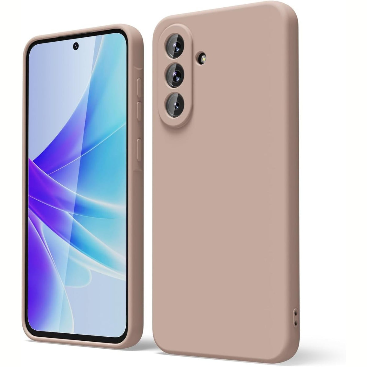 296441 - OAKXCO Mbrojtëse për Samsung Galaxy A56 5G, Mbrojtëse silikoni me mbrojtje të kamerës, ultra e hollë, ngjyrë kafe kaki, material TPU.