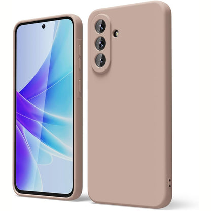 296441 - OAKXCO Mbrojtëse për Samsung Galaxy A56 5G, Mbrojtëse silikoni me mbrojtje të kamerës, ultra e hollë, ngjyrë kafe kaki, material TPU.