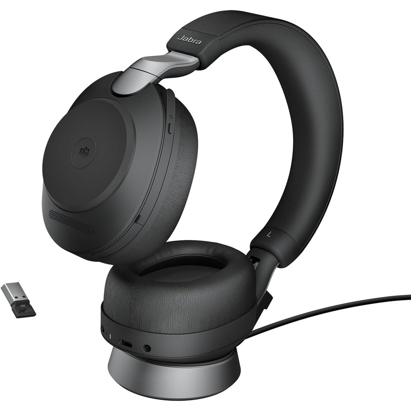 112617 - JABRA Evolve2 85 - Kufje Stereo pa Tel për PC me Anulim Zhurme dhe Mbështetje Karikimi, Certifikim nga UC, Bateri me Durim të Gjatë, Ngjyra e Zezë