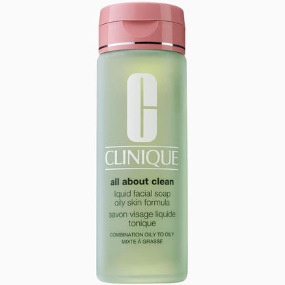 300709 - CLINIQUE Sapun i lëngshëm për fytyrën All About Clean™, pastrues fytyre, për lëkurë të yndyrshme dhe të kombinuar, 200 ml.