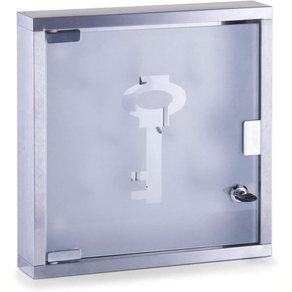 214150 - ZELLER Kuti çelësash, çelik inox/qelq, afërsisht 30 x 30 x 6 cm