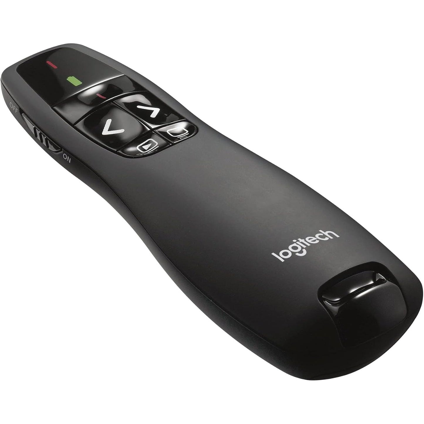 266495 - LOGITECH Telekomandë Prezantimi Pa Tel R400, Marrës 2.4 GHz/USB, tregues lazer i kuq, rreze 15 metrash, 6 butona, kontroll intuitiv, tregues baterie, PC - e zezë