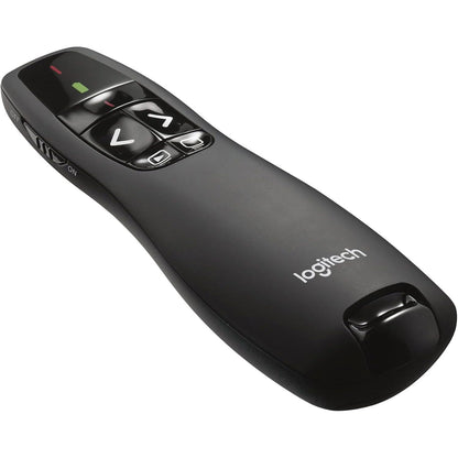 266496 - LOGITECH Telekomandë Prezantimi Pa Tel R400, Marrës 2.4 GHz/USB, tregues lazer i kuq, rreze 15 metrash, 6 butona, kontroll intuitiv, tregues baterie, PC - e zezë