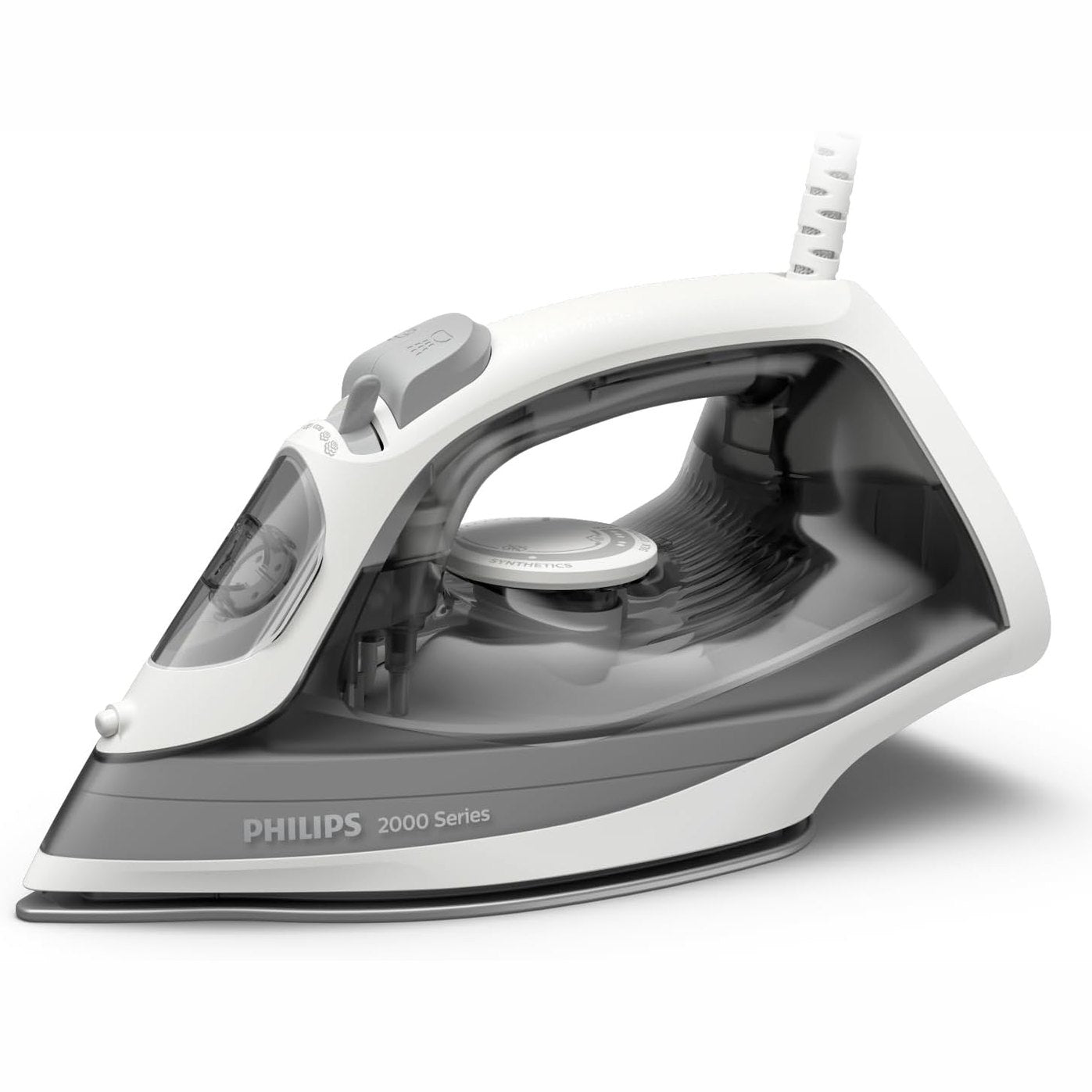 277483 - PHILIPS Hekur Seria 2000 - Fuqia 2000W, Shtim avulli 110g, Prodhim avulli 25g/min, Pllakë qeramike rezistente ndaj gërvishtjeve, Depozitor uji 250ml, Gri (DST2020/80)
