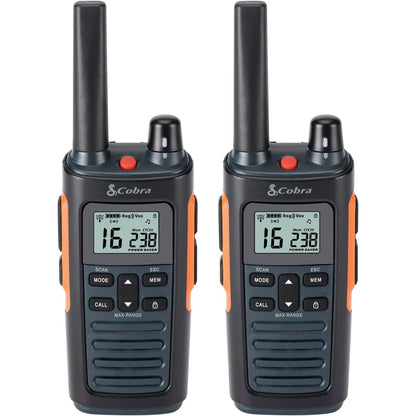 272814 - COBRA Radiotelefonike RX680 (Pako me 2), PMR446, rreze e gjatë veprimi, mbrojtje IP54, ngjyrë e zezë dhe portokalli