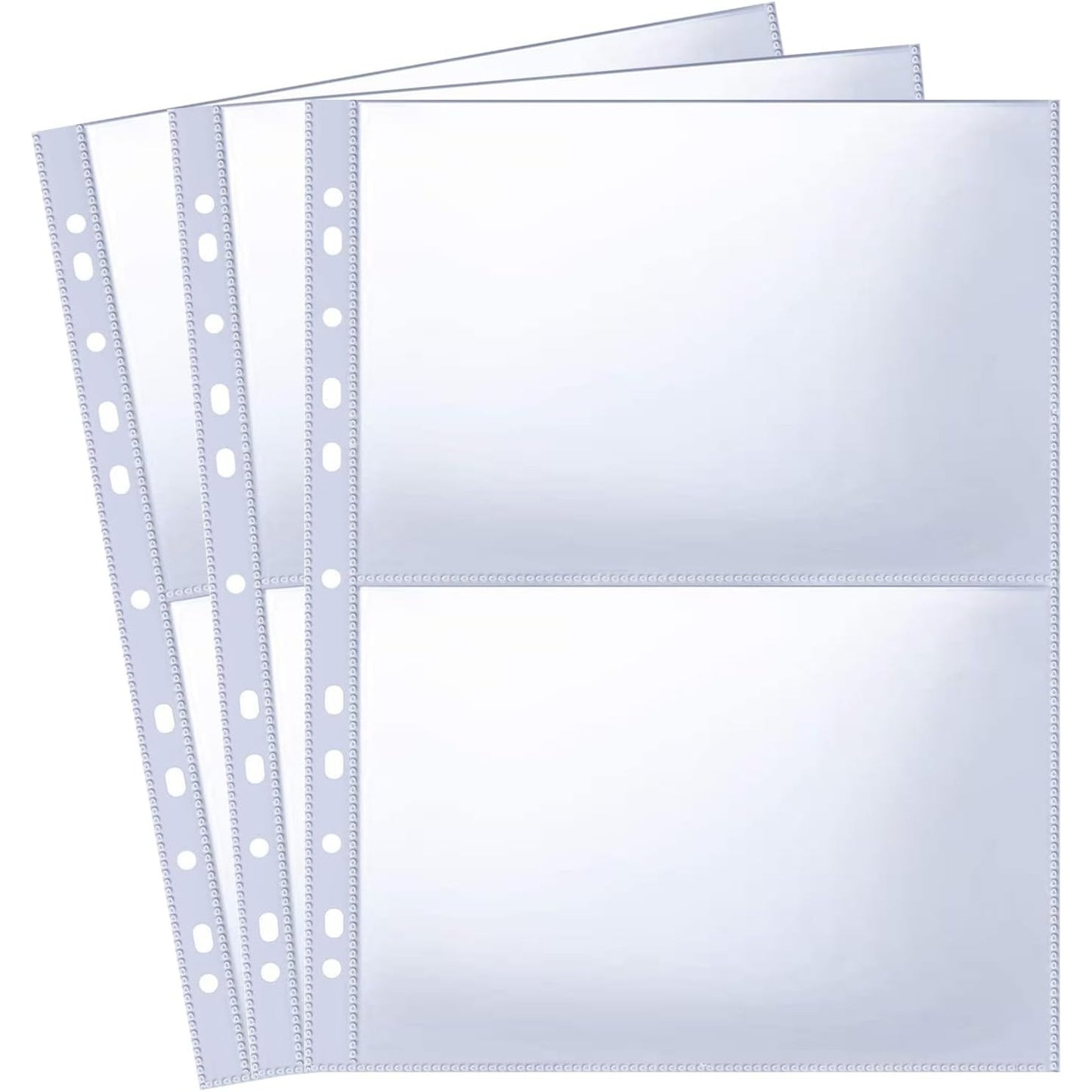 128306 - Pako A4 ECOPLUS me 120 Mbështjellëse Fotografike, 480 Xhepa për Dosje Unazash A4 2/3/4, Transparente, 2 Ndarje, Mbrojtëse Faqesh me 2 Xhepa nga të Dyja Anët, Faqe Mbushëse Albumi Fotografike me Ngarkim nga Sipër, Për Foto A5 (219 x 152 mm)