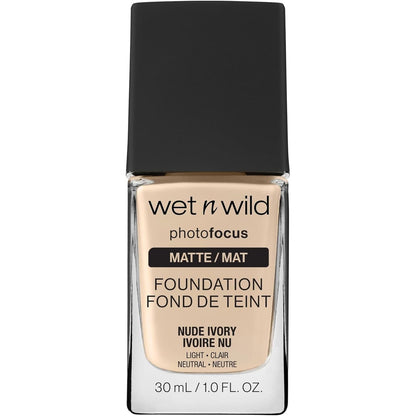 318757 - WET N WILD Fondatinë mat Photo Focus, lëngshëm mat, ngjyrë fildishi nudo, përmirësues i poreve